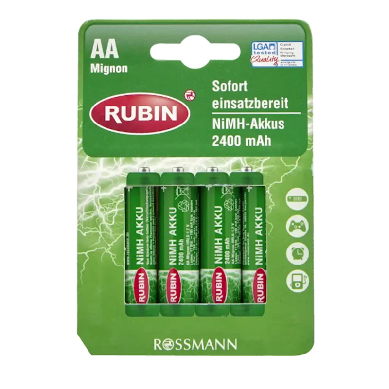 Батарейки Rubin AA Mignon HRL6 NiMH Akkus, 4 шт