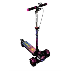 Самокат Spiderman с подсветкой, складной Самокат Spiderman с подсветкой, складной