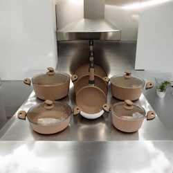 Набор кастрюль Gallery Home GH-000111, 22/26/28/30 см, коричневый, 11 предметов Набор кастрюль Gallery Home GH-000111, 22/26/28/30 см, коричневый, 11 предметов