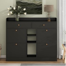 Ayaqqabı üçün tumba Art Mebel 46, laminat, qara, 130х150х30 sm