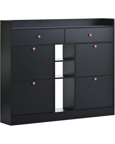 Ayaqqabı üçün tumba Art Mebel 46, laminat, qara, 130х150х30 sm