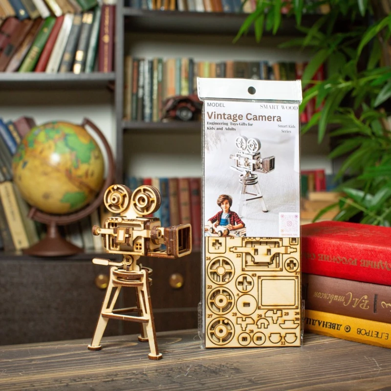 3D пазл SmartWood Vintage Camera, 23x9x1 см 3D пазл SmartWood Vintage Camera, 23x9x1 см