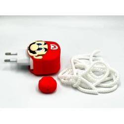 Чехол для зарядного устройства Mario, силикон, красный Чехол для зарядного устройства Mario, силикон, красный