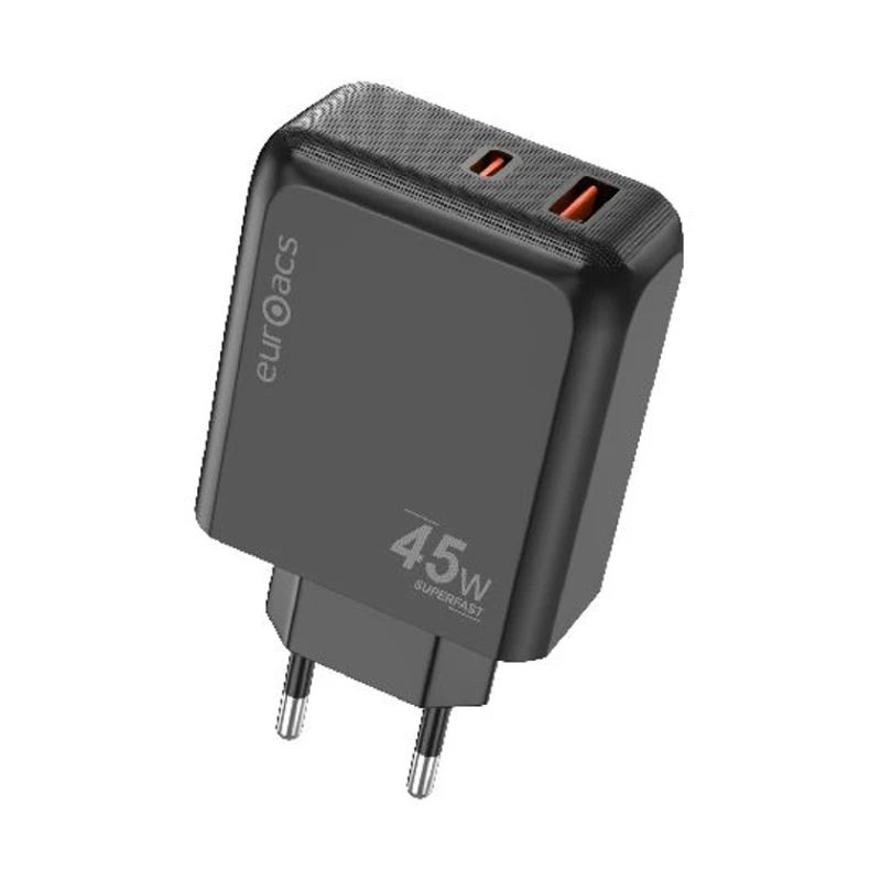 Сетевое зарядное устройство Euroacs EU-MA305 PD 45W, Черный Сетевое зарядное устройство Euroacs EU-MA305 PD 45W, Черный