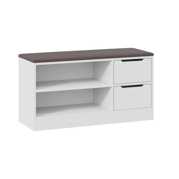 Tumba ayaqqabı üçün Art Mebel, ağ, LDSP/parça, 35x60x90 sm