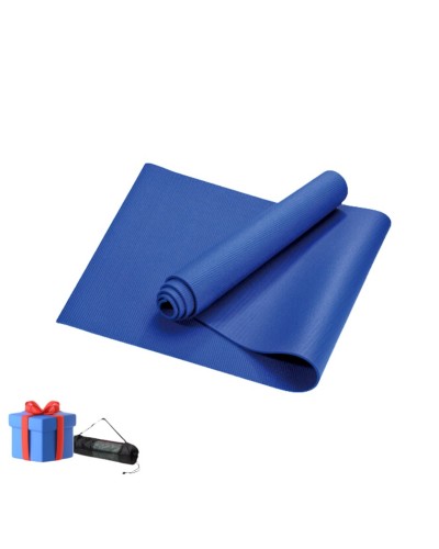 Yoqa üçün xalça Kahn_0068, PVC, göy, 173x61x0.5 sm, 300 q