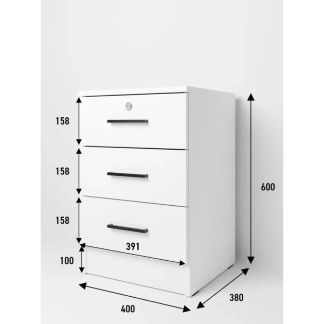 Тумба Ev Plus ev_12116227, ЛДСП, белый, 60 x 40 x 38 см Тумба Ev Plus ev_12116227, ЛДСП, белый, 60 x 40 x 38 см