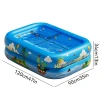 Надувной бассейн miks508, для детей, прямоугольный, 120x90x34 см, голубой