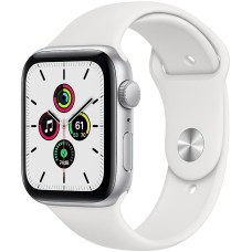 Smart saat Apple Watch SE GPS 44mm GPS Silver Aluminium Case with White Sport Band (MYDM2LLA)