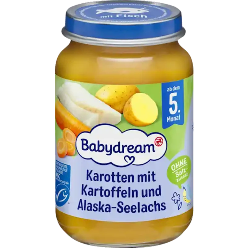 Пюре Babydream Картофель и Минтай, 190 г Пюре Babydream Картофель и Минтай, 190 г