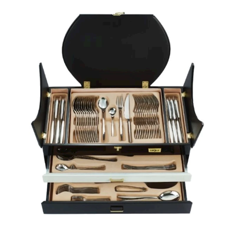 Набор столовых приборов Eurolux CS8184L-132SM на 12 персон, 132 предмета, нержавеющая сталь Набор столовых приборов Eurolux CS8184L-132SM на 12 персон, 132 предмета, нержавеющая сталь