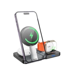 Беспроводное зарядное устройство Hoco CQ11 3-in-1 Wireless Magnetic 15W Black Беспроводное зарядное устройство Hoco CQ11 3-in-1 Wireless Magnetic 15W Black