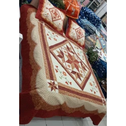 Комплект покрывала и наволочки TZE-358, двуспальный, разноцветный, 220х240 см, 2 шт наволочка 50x70 см