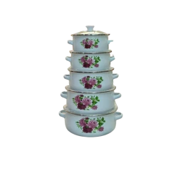 Qazan dəsti CH-0035, ağ, 5 əd