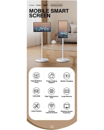 Televizor Generic 22-Inch Portable Smart TV with Built-In Camera
