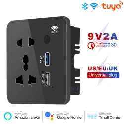 Умная розетка Tuya Smart Life WiFi Dual USB-A Black Умная розетка Tuya Smart Life WiFi Dual USB-A Black