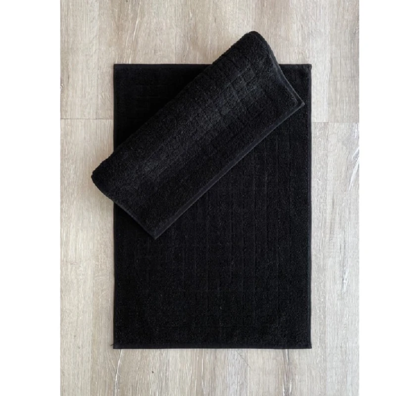 Комплект ковриков для ванной Cotton Box, хлопок, черные, 50x70 см, 2 шт Комплект ковриков для ванной Cotton Box, хлопок, черные, 50x70 см, 2 шт