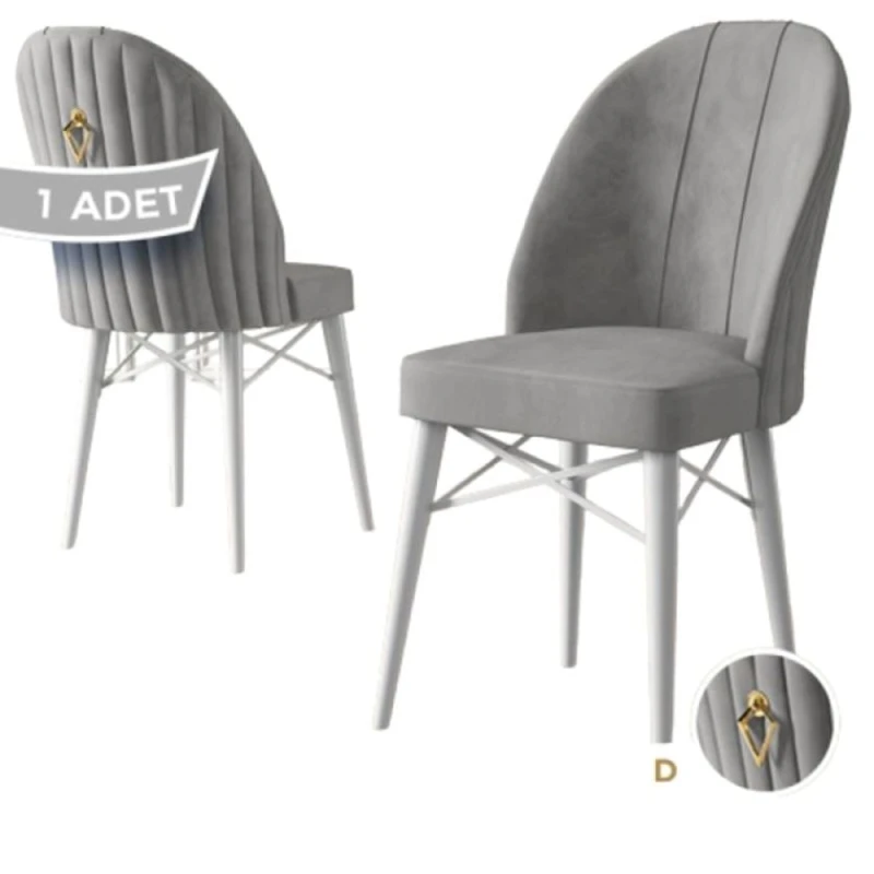 Стул Canisa Ritim, металл, серый, 42x46x96 см