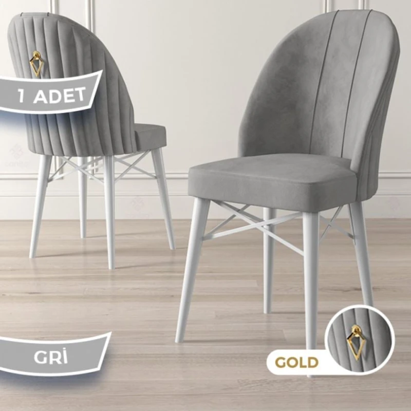 Стул Canisa Ritim, металл, серый, 42x46x96 см