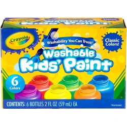 Гуашь Crayola Washable Kids' Paint, 6 цветов, 56 мл