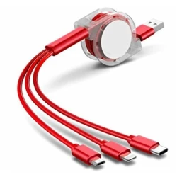 Кабель-разветвитель Gilary USB Cable Safe-Charge Speed 3 in 1 Red