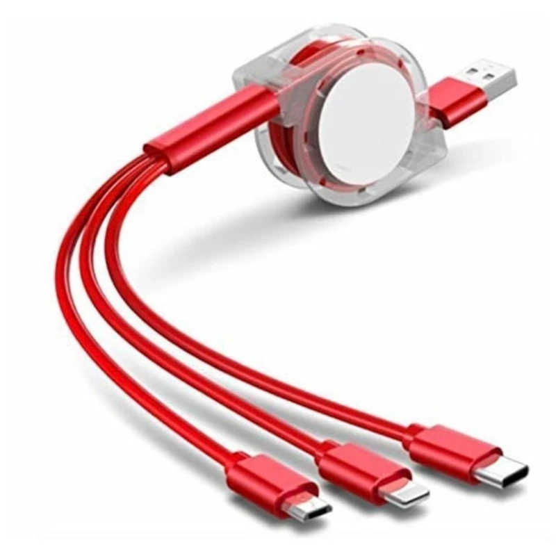 Кабель-разветвитель Gilary USB Cable Safe-Charge Speed 3 in 1 Red Кабель-разветвитель Gilary USB Cable Safe-Charge Speed 3 in 1 Red