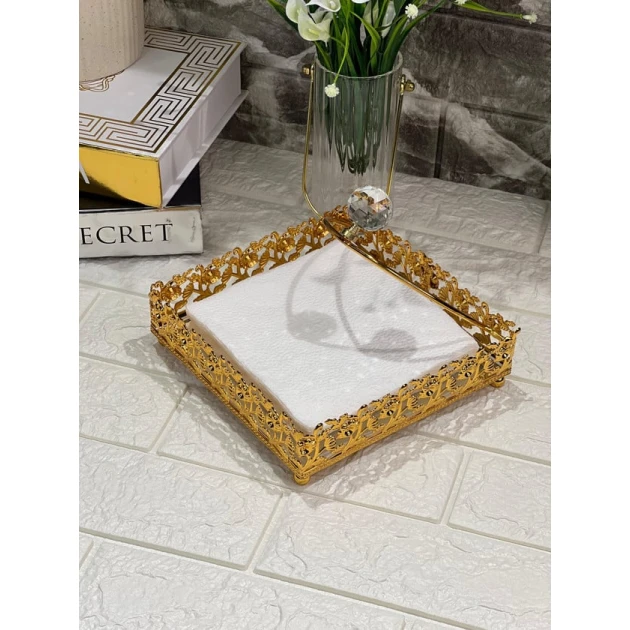 Salfet qabı Plateon0031, qızılı Salfet qabı Plateon0031, qızılı