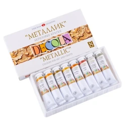 Akril metalik boya dəsti Decola, 8 rəng, 18 ml