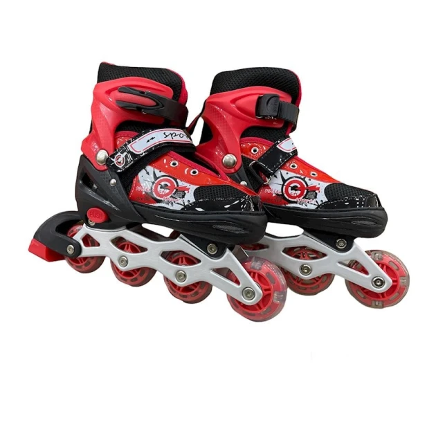 Роликовые коньки для детей 8808C, размер L, красные/черные