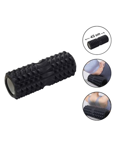 Tikanlı masaj roliki Gymnic 1003, qara, 45 sm