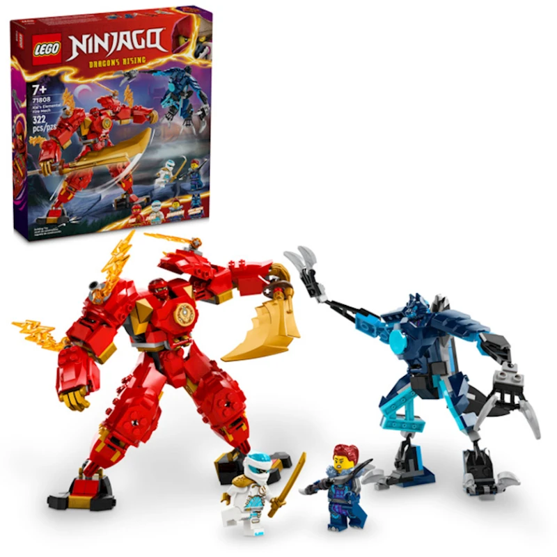 Конструктор LEGO Ninjago Kai's Elemental Fire Mech 71808, 7+ лет, 322 элементов