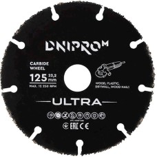 Bucaqlı dəyirmanlar üçün karbid disk Dnipro-M Ultra 49307000, 125х22.2 mm