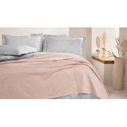 Покрывало пике Yataş Anders, 200x220 см, двуспальный, бамбук/хлопок, розовый