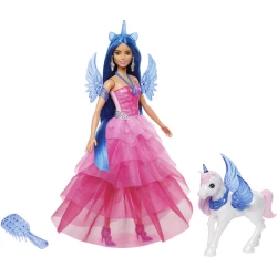 Игровой набор Mattel Barbie Unicorn HRR16, кукла с синими волосами в честь 65-летия