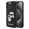 Чехол Green Lion 3D Rubber KarlLagerfeld and Choupette для Apple iPhone15 Pro Max Black