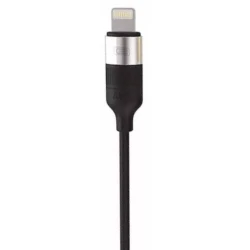 Kabel AUX Earldom ET-AUX54 Mini Jack 3.5mm - Lightning Black 1 m