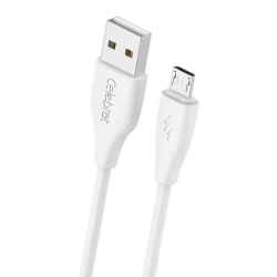 Кабель Celebrat CB-31 A-M USB to Micro USB, 1 м, White