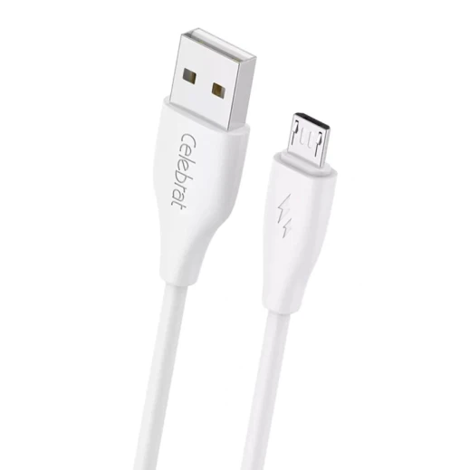Kabel Celebrat CB-31 A-M USB to Micro USB, 1 m, White