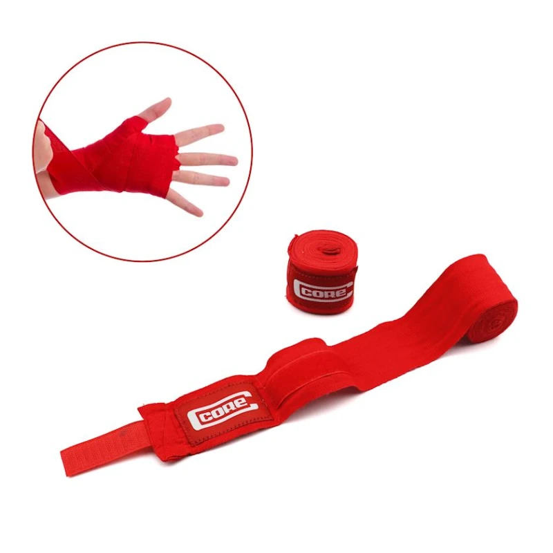 Боксерский бинт Core 392980541, 3 м, ткань, черный Боксерский бинт Core 392980541, 3 м, ткань, черный