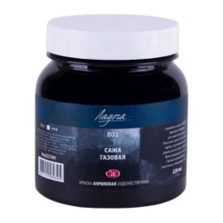 Акриловая краска Ладога 801, Сажа газовая, 220 мл