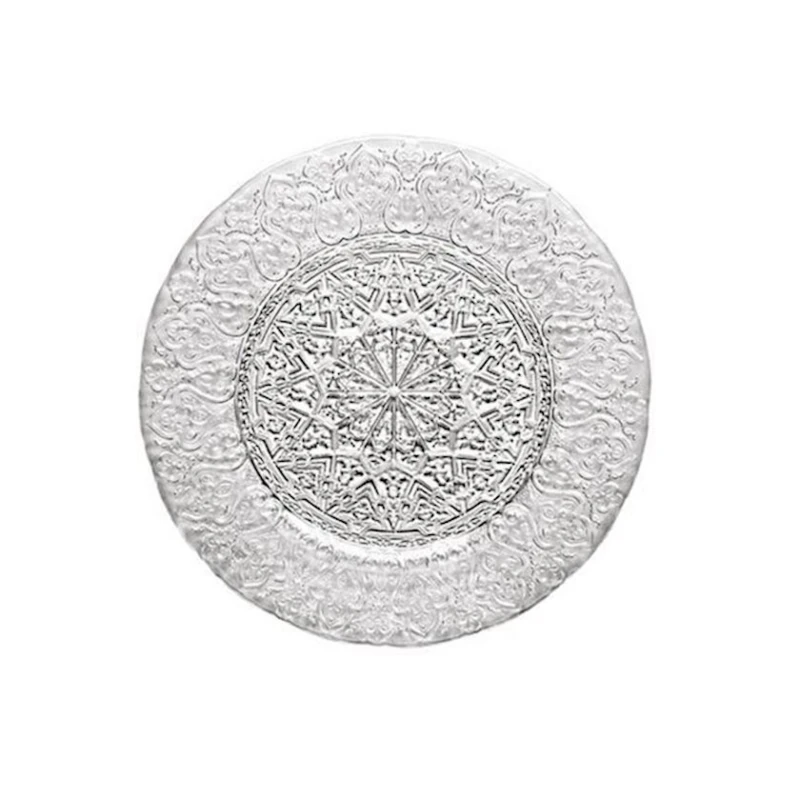 Boşqab Luigi Bormioli Arabesk Sottopiatto dairə, 32 sm, şüşə, şəffaf Boşqab Luigi Bormioli Arabesk Sottopiatto dairə, 32 sm, şüşə, şəffaf
