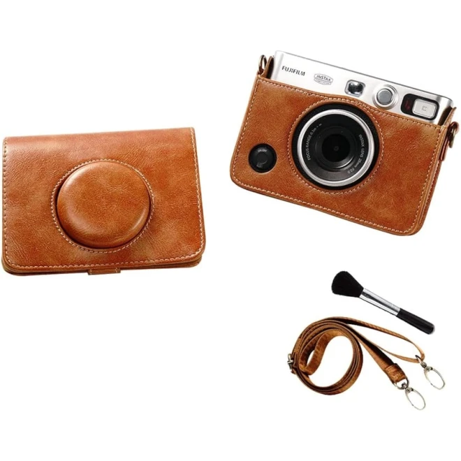Fotoaparat üçün çexol Fujifilm Instax Mini Evo, qəhvəyi Fotoaparat üçün çexol Fujifilm Instax Mini Evo, qəhvəyi