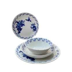 Набор столовой посуды Sarina SHA-00006592, фарфор, белый, 6 персон, 24 предмета