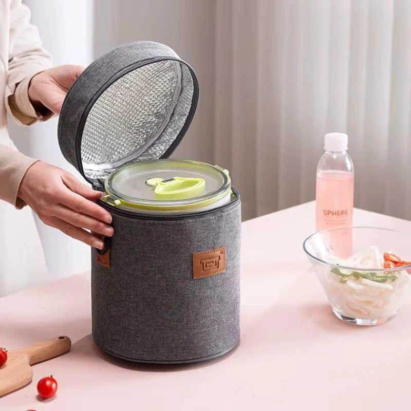 Термосумка AA-ES-061, 18x22 см, текстиль, серая