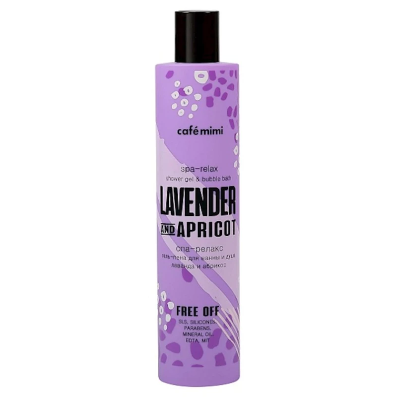 Гель-пена для душа Cafe Mimi Спа-релакс - Лаванда и абрикос Гель-пена для душа Cafe Mimi Спа-релакс - Лаванда и абрикос