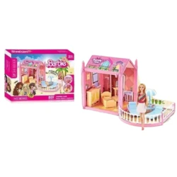 Дом для кукол Barbie BB2002, 32x7x24 см, розовый Дом для кукол Barbie BB2002, 32x7x24 см, розовый
