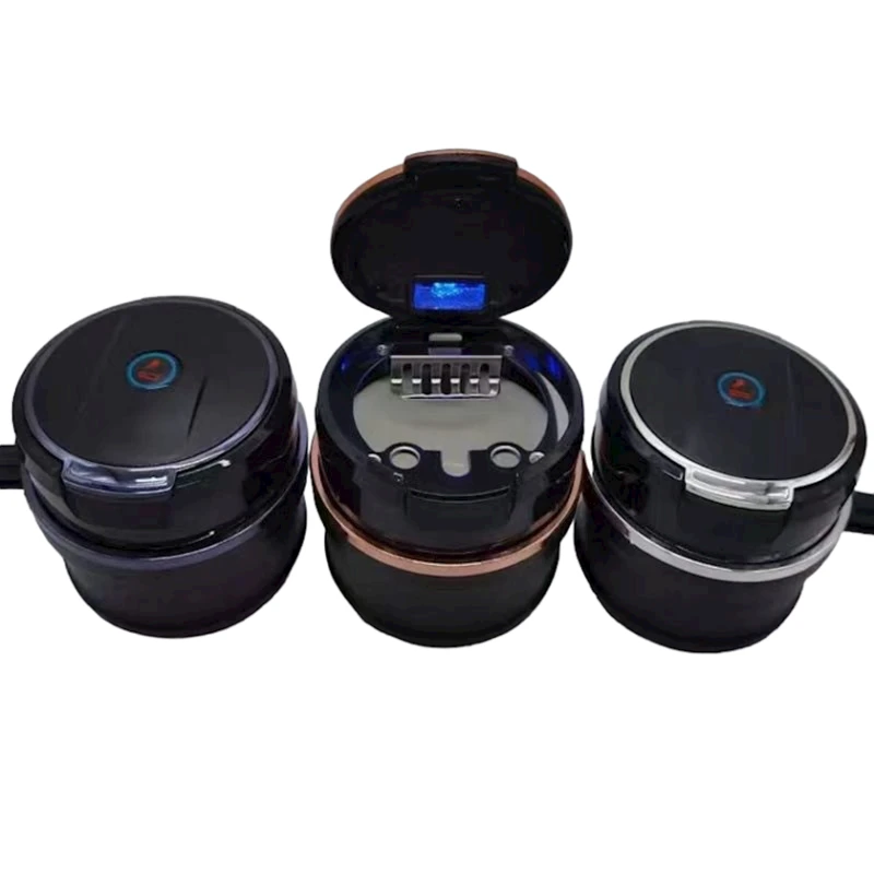 Автомобильная пепельница Led Light Cover Smokeless Car Ashtray