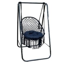Qamak-kreslo 363, 153x92x85 sm, polad/parça, qara