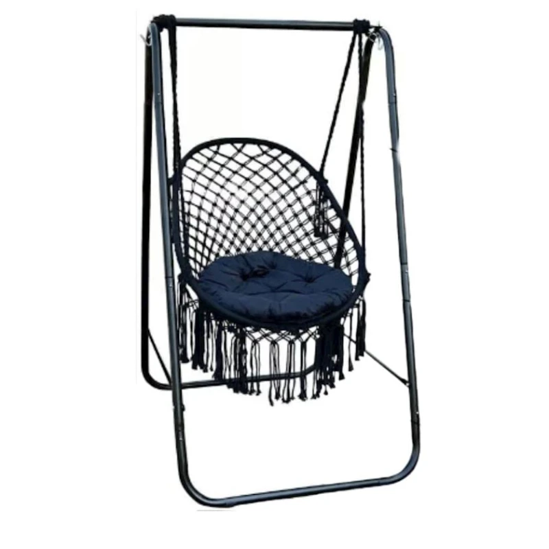 Qamak-kreslo 363, 153x92x85 sm, polad/parça, qara Qamak-kreslo 363, 153x92x85 sm, polad/parça, qara