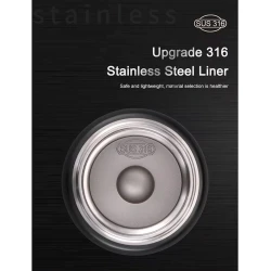 Термос Uzspace 4075, сталь/силикон, синий, 480 мл, 22х6 см Термос Uzspace 4075, сталь/силикон, синий, 480 мл, 22х6 см